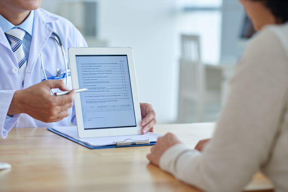 Completing patient forms online